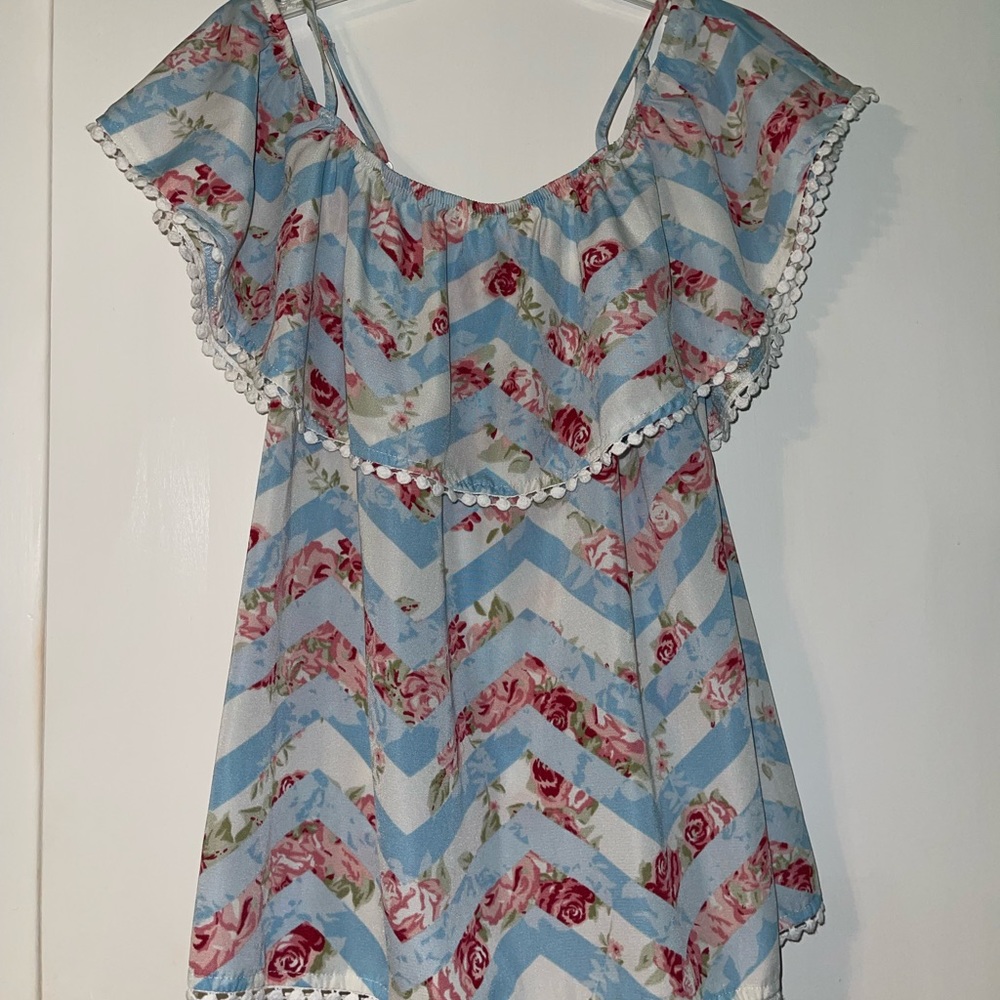 Floral tank top worn twice